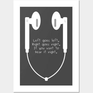 Earphones. Get it right. Posters and Art